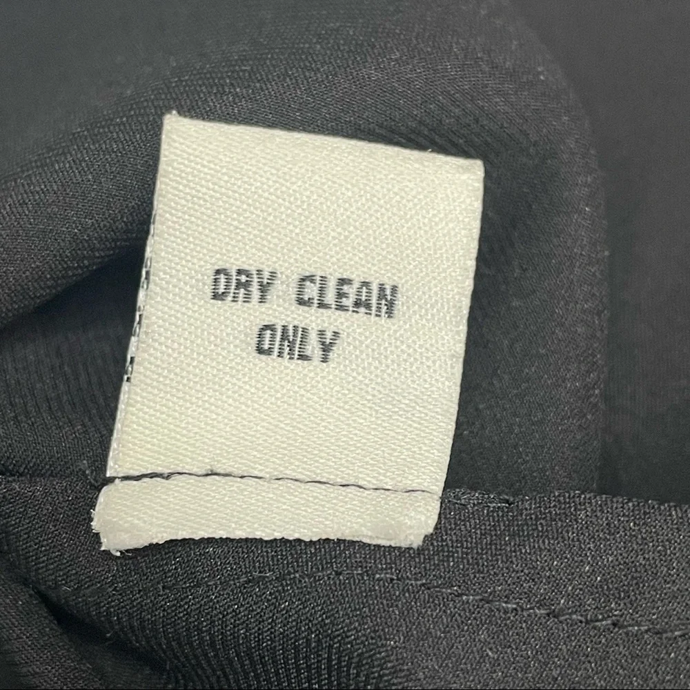 100% Silk Black Floral Embroidered Knee Length Skirt Size 6 Like New - Picture 13 of 17